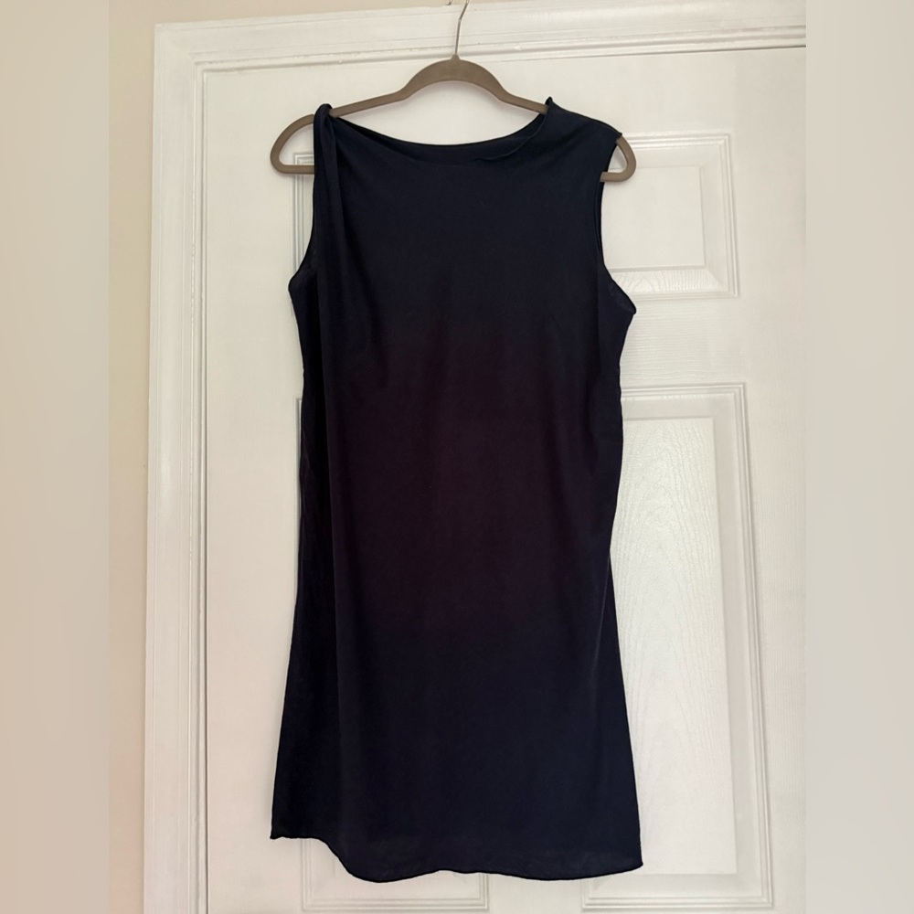 PHILIP LIM Navy Sleeveless twist shoulder Women's dress